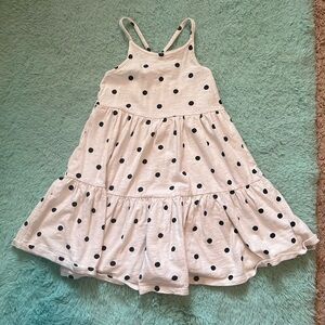 Old Navy 2T girls tank dress white with black polka dots!